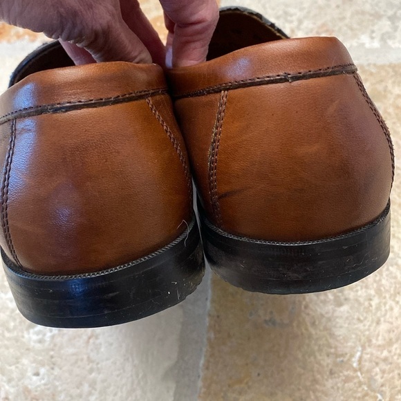 Johnston & Murphy Woven Moccasin Loafer Men’s 9 Tassel ties herringbone Fringe - Picture 9 of 13